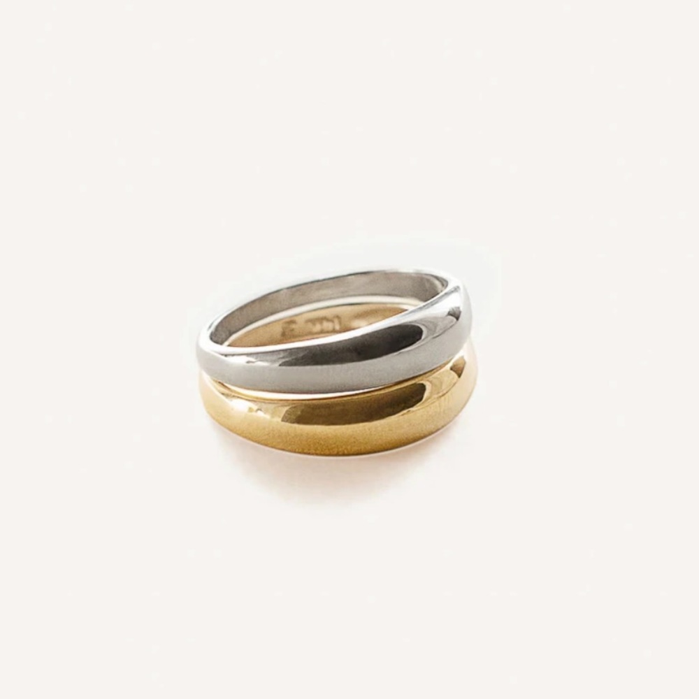 Kinn Studio Double Dare To Love Dome Rings